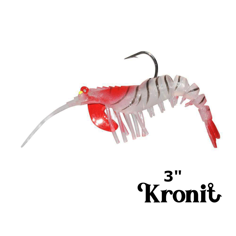 KRONIT weighted soft shrimp 3"  1/4oz Dragon color KSHR-DR-3