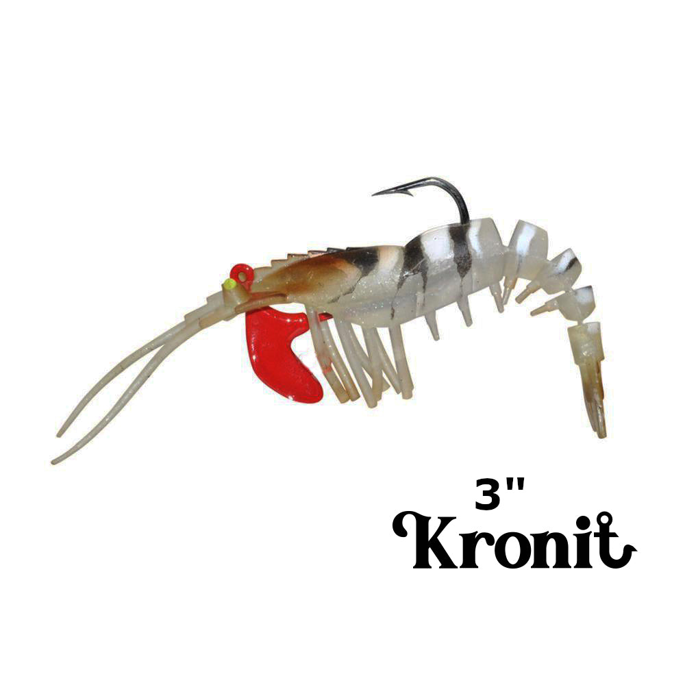 KRONIT weighted soft shrimp 3"  1/4oz Prawn color KSHR-PR-3